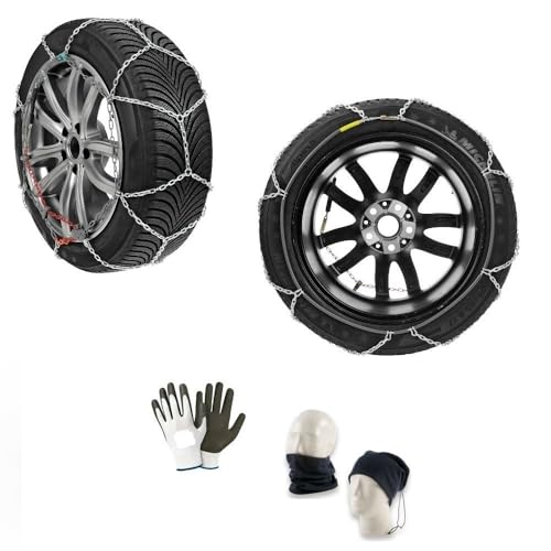 DESCRIZIONE E CARATTERISTICHE PRODOTTO: Coppia catene da neve a maglia compatta, 9 mm di ingombro. Montaggio facile e veloce senza spostare l'auto. Nuovi anelli per ingombro ridotto. ideale anche per auto con abs e pneumatici larghi. meno attrito per una guida più confortevole. - catena a rombo ad elevata resistenza, cementata e zincata. - anelli con sezione a 