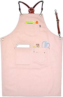 Delantales de mezclilla for mujeres con bolsillos Delantal de barista for hombres Barberología Delantal de peluquero Cross Back Chefs Baristas