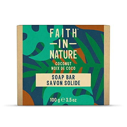 Faith In Nature, Savon Mains Naturel à la Noix de Coco Faith In Nature, Vegan & Cruelty Free, Sans Parabènes & SLES, 100g