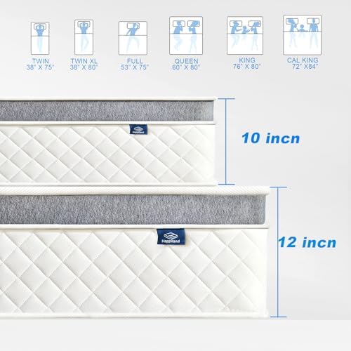 Happiland Full Size Mattress, 10 Inch Hybrid Memory Foam Full Mattress in a Box, Double Mattress with Individually Pocket Springs, Pressure Relief, Durable and Breathable Comfort - 1