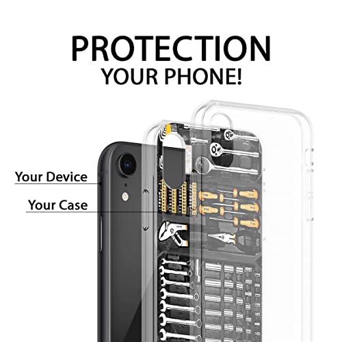 Cubicer Mechanic Tools Box Soft Screen Protector Transparent Cases Soft Cover Phone Case Shockproof Decorative Accessories For Men Compatible With Iphone Xr #TOP5