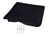 TMS 4 (Four) Corner Post Bed Black Canopy Mosquito Net Full Queen King Size Netting