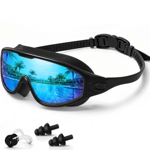 Image of Swim Goggles 2 Pack, Wide View Anti Fog&UV Swimming Goggles for Audlt, No Leaking Swim Glasses for Men Women Youth