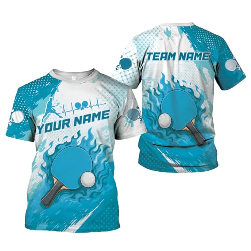 Personalized Table Tennis 3D Shirt, Custom Table Tennis Players T-Shirt, Custom Ping Pong Tshirts, Ping Pong Shirt4
