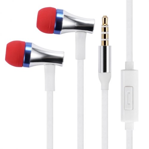 Bass Flat Wired White Metal Earbuds Handsfree Headset Earphones W Mic For Samsung Galaxy Tab 7 P1000, Samsung Galaxy Tab 7.7, Samsung Ativ Tab, Galaxy Tab 8.9, Samsung Galaxy Tab 10.1, Galaxy Tab 4 7.0 / 8.0 / 10.1, Tab Pro 10.1 Sm-T520 #TOP8