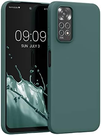kwmobile TPU Case Compatible with Xiaomi Redmi Note 11 / Note 11S - Case Soft Slim Smooth Flexible Protective Phone Cover - Moss Green