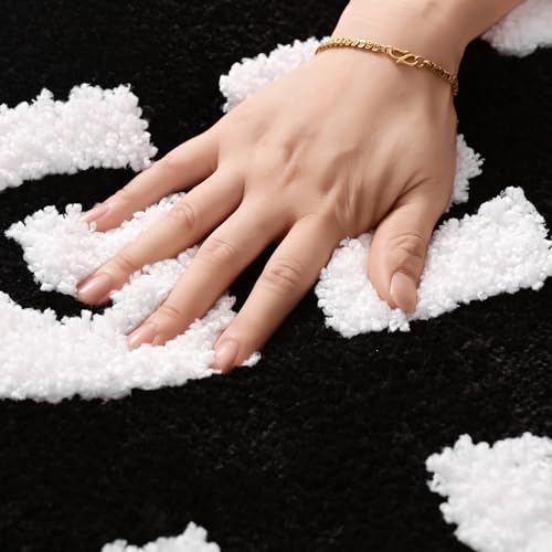 QJHOMO Get Naked Bath Mat Black and White Bathroom Mats 50 x 80 cm, Non Slip Bath Mats for Bathroom, Colourful Letters Soft Microfiber Bathroom mat, Machine Washable Rug - Cosy Home Interiors QJHOMO Get Naked Bath Mat Black and White Bathroom Mats 50 x 80 cm, Non Slip Bath Mats for Bathroom, Colourful Letters Soft Microfiber Bathroom mat, Machine Washable Rug - Image 3