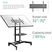 ONKRON Mobile TV Stand on Wheels for 32-70 Inch TVs, max Load 99 lbs, Low Height TV Portable Stand with Shelf, VESA 100x100-600x400, Height Adjustable TV Cart Rolling TV Stand with Tilt Black