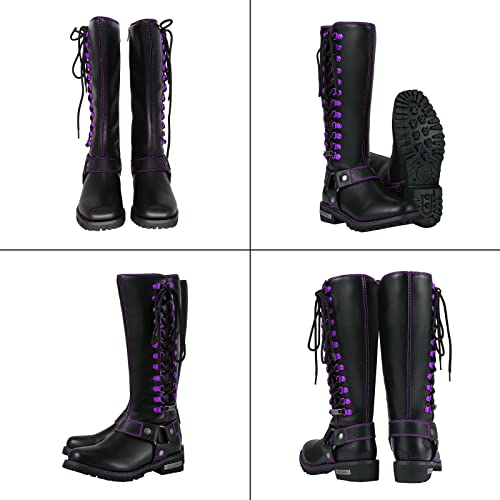 Women's Knee-High Fashion Boots, Comfortable Low Heel Mid Calf Flat Boots for Ladies.3