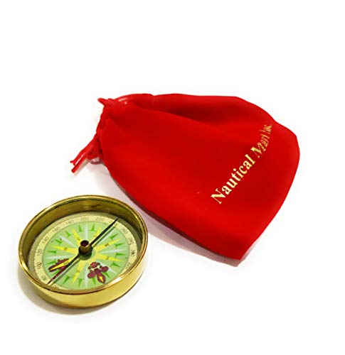 Brújula de Bolsillo de Latón Macizo 2 Pulgadas miniatura 5