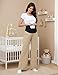 CEITAJUI Women's Maternity Pants Wide Leg High Waist Casual Palazzo Beach Pants Comfy Pregnancy Trousers,Khaki S