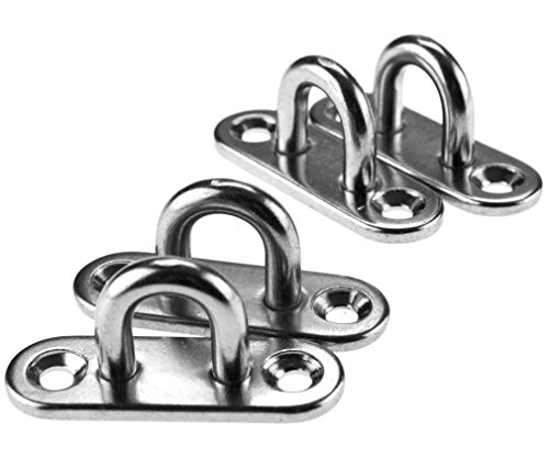 Micro Trader Akord Lot de 4 Crochets en Acier Inoxydable 5 mm