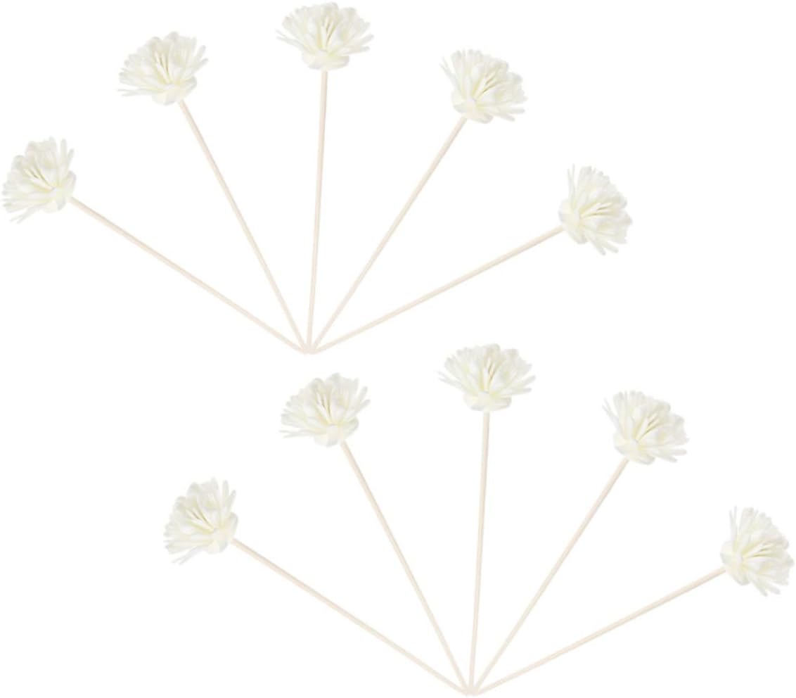 Uonlytech Flower Reed Diffuser Sticks 10pcs PE Wooden Replacement