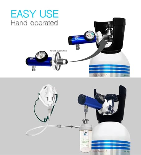Image of OXY99 Big Oxygen Cylinder 2000 Liter for Home, Approved B Type Portable Oxygen Can, Oxygen Canister for Medical Use, Oxygen Cylinder for Indian Navy & Industrial Use, Refillable Can ING. BOSCHI ITALY