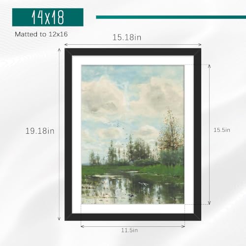 Image of Picrit 14x18 Black Picture Frame, Poster Frame for Wall, 3 Pack