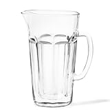 Vielseitige Glas-Karaffe – Aus dem Wasser-Krug mit praktischem Henkel lassen sich Getränke, wie z. B. Limonaden, Säfte oder Schorlen, ansprechend servieren. Sogar als Cocktail-Karaffe macht die Glas-Kanne eine gute Figur.