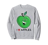I Love Apples Green Fresh Fruit Lovers Sweatshirt