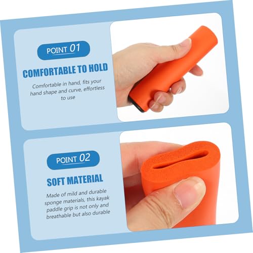 Fundas de esponja duraderas para palas de kayak con empuñaduras cómodas de alta absorción 3