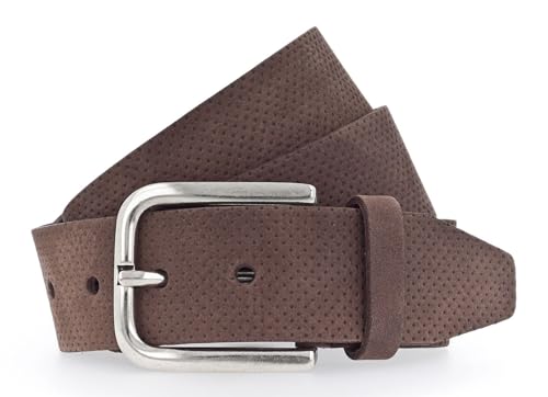 Ceinture en cuir 40 mm marron foncé fabriquée avec soin pour une longévité maximale