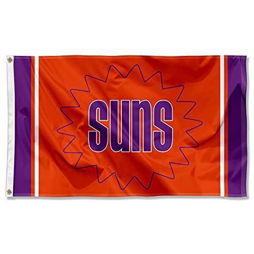 Drapeau Phoenix Suns rétro en bois : sublimez votre salon ou espace barbecue extérieur
