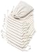 100 Percent Cotton Muslin Drawstring Bags 12-Pack For Storage Pantry Gifts (4 x 6, White)