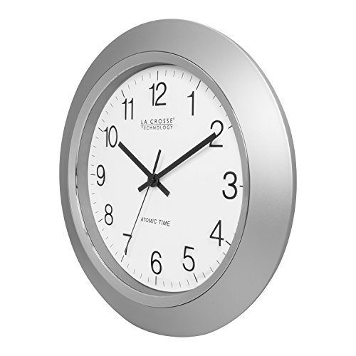 La Crosse Technology Wt-3144S 14 Inch Atomic Analog Silver Wall Clock #TOP1