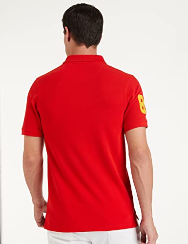 Image of Deniklo Men's Cotton Rich Half Sleeve Regular Fit Solid Polo T-Shirt (Available in Plus Size)