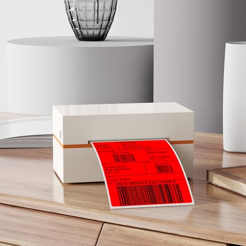 Étiquette thermique vinyle rouge imperméable 150x100mm pour code QR durable