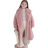 Girls Fashion Long Fleece Coat Casual Loose Thickend Sherpa Jacket Faux Fur Lapel Jackets 2025 Trendy Clothes
