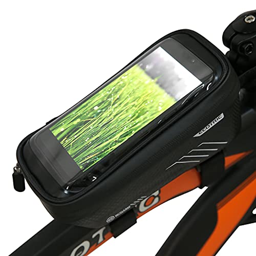 ECOTRIC Bike Phone Front Frame Bag Bicycle Top Tube Cycling Phone Mount Pack For Cellphones under 6.5