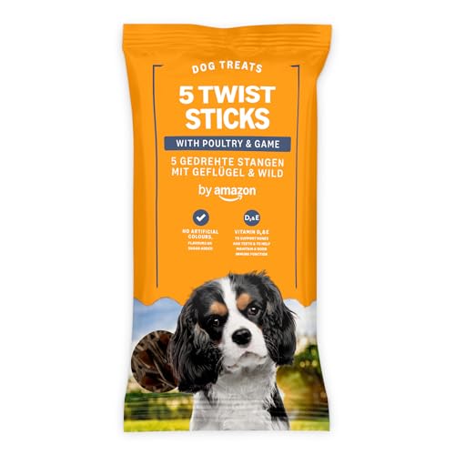 by Amazon Hundeleckerlis - Twist Sticks mit Geflügel und Wild, 100g