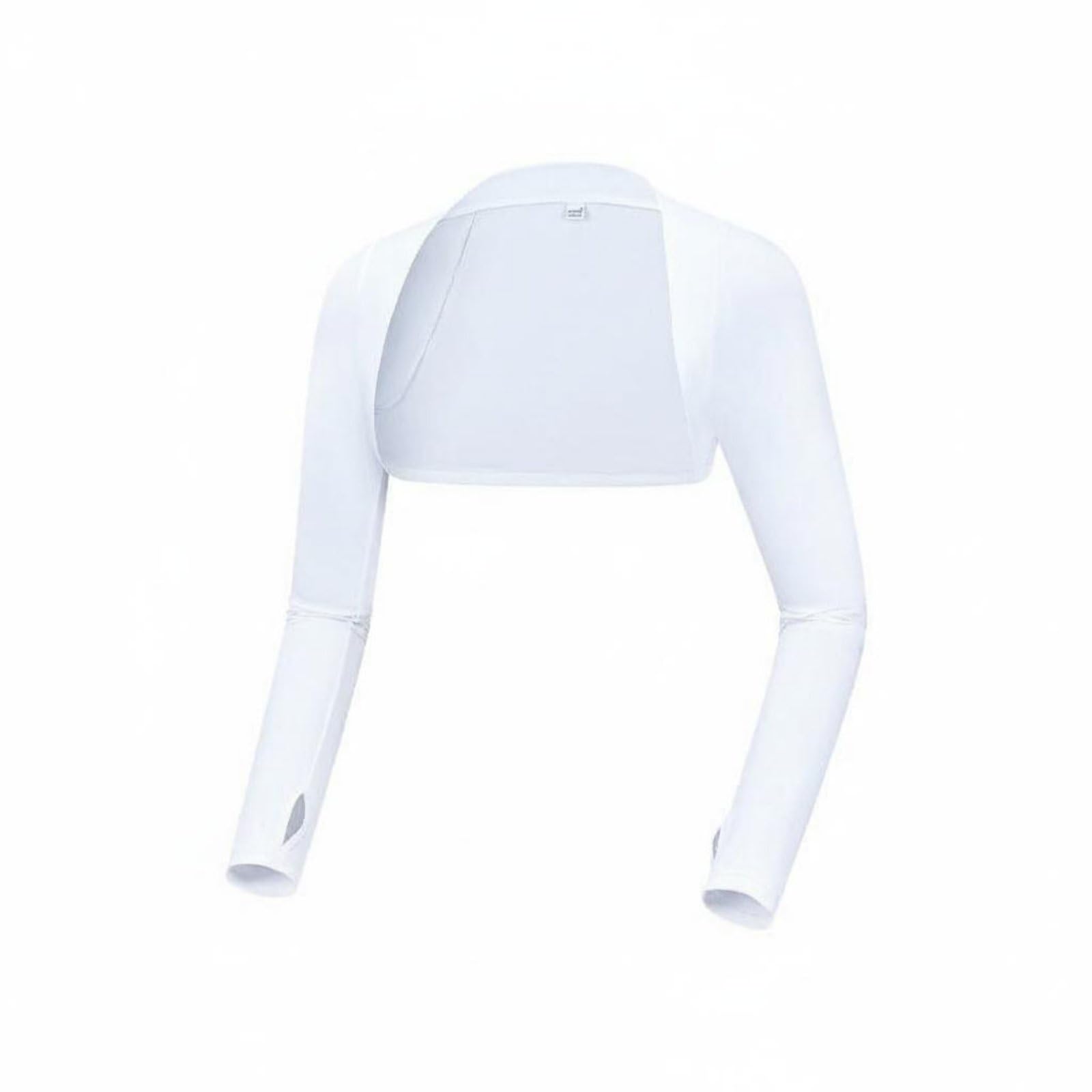 Enakshi® Golf Arm Sleeves Ice Silk Protection Arm Covers UPF50+ Shoulder Sleeve Shrug for Women, Driving, Summer, White, M-image-37