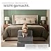 tectake® Hundetreppe oder Katzentreppe, Haustiertreppe, Einstiegshilfe mit waschbarem Bezug, extra Flache Treppenstufen, Tiertreppe für Sofa, Bett oder Auto (grau, 37 x 45 x 34,5 cm, 3)