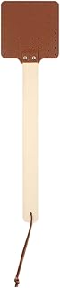 VENBER Fly Swatter Fly Swatter with Wooden Handle Leather Fly Swatters for Home Garden Fly Swatter Prevent Pests Mosquito Tool Fly Destroaser Tool (Color : Brown)