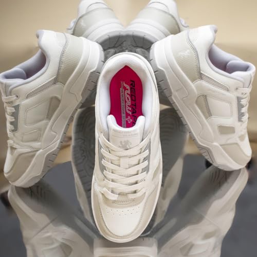Image of Red Tape Women's Sneakers White Beige Mesh Pu Round Toe Lace-Up
