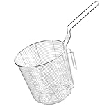 Gatuida Cesta Colador de Pasta de Acero Inoxidable con Gancho Colgante Perforado para Escurrir Alimentos y Freír Verduras Carne y Pasta