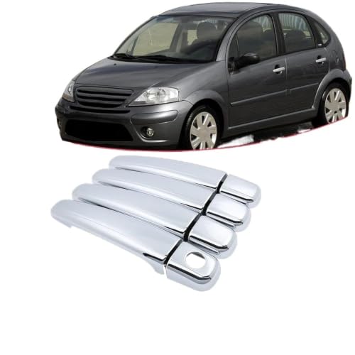 Cache-poignée de porte chromé Citroën C3 pour modèle 4 portes 2002 à 2009