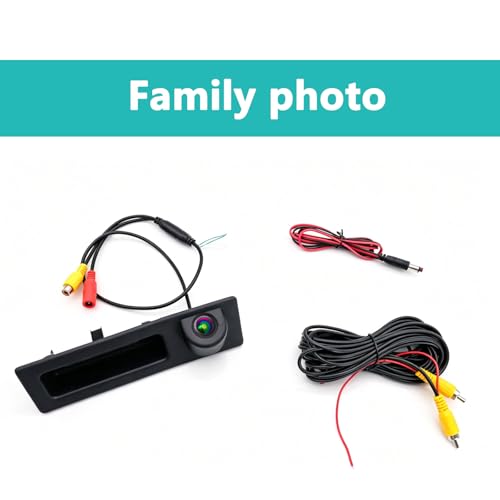 Image of Vehicle Backup Camera CCD Compatible for BMW 3 5 Series X1 3 4 5 F07 F10 F11 F25 F26 F30 F34 Car Rear View AHD 1080P Camera Reverse Parking Fisheye Lens Waterproof Cam Car Trunk Handle Camera (Black)