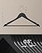 SONGMICS Wooden Hangers, 20-Pack Wood Coat Hangers with Shoulder Notches, Swivel Hook, Non-Slip for Jackets, Shirts, Suits, Black and Silver UCRW02B-20