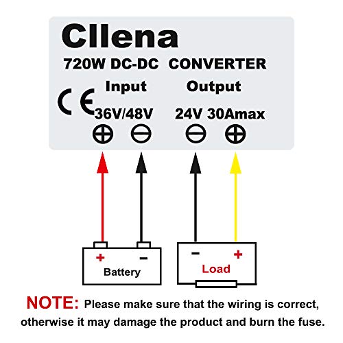 Image of DC 36V 48V to 24V Converter Voltage Reducer 30A 720W Waterproof DC Step Down Converter Buck Transformer