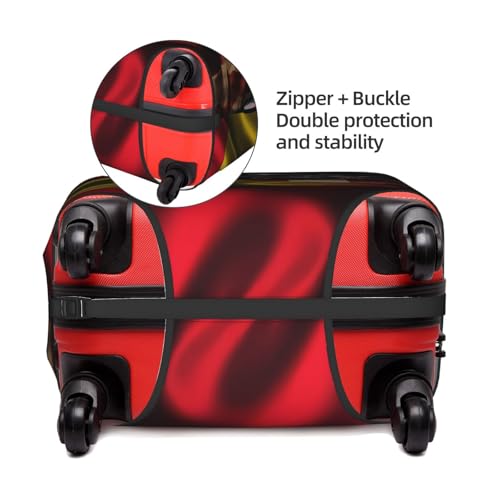 Travel Luggage Cover Combined Belgium And Usa Flag Fashion Washable Baggage Suitcase Protector Fit For Luggage Medium3