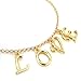 BEADNOVA Letter Charms for Jewelry Making Alphabet Charms Initial Findings Assorted for Bracelets (Gold, 100pcs)