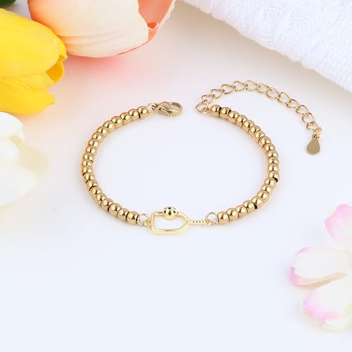 Gifts for Pickleball Lovers, Soccer/Baseball/Pickleball Bracelet Pickleball Stuff Jewelry Birthday Gifts for Women Men Teens Players4