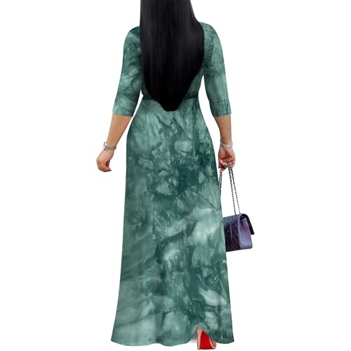Image of PinkPatty Plus Size Maxi Dress for Women 3 /4 Sleeve Casual Long Dress