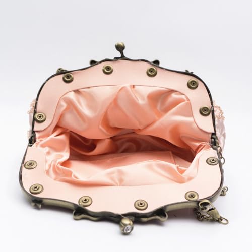 Image of Women's Vintage Beaded Sequin Flower Evening Handbags Wedding Clutches Prom Cocktail Party Handbags