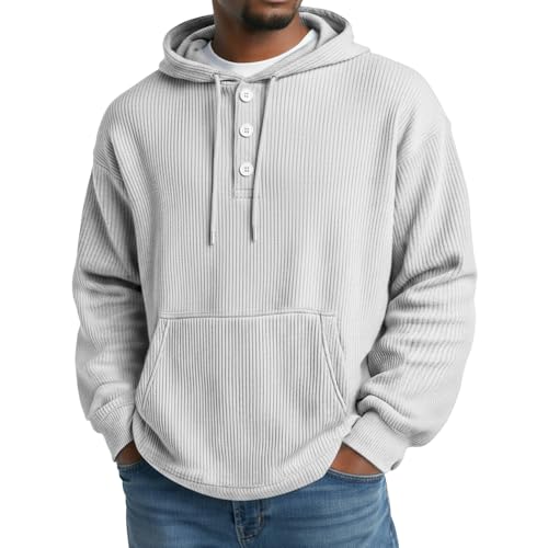 Sudadera anti UV hombre con media cremallera y capucha blanca talla M
