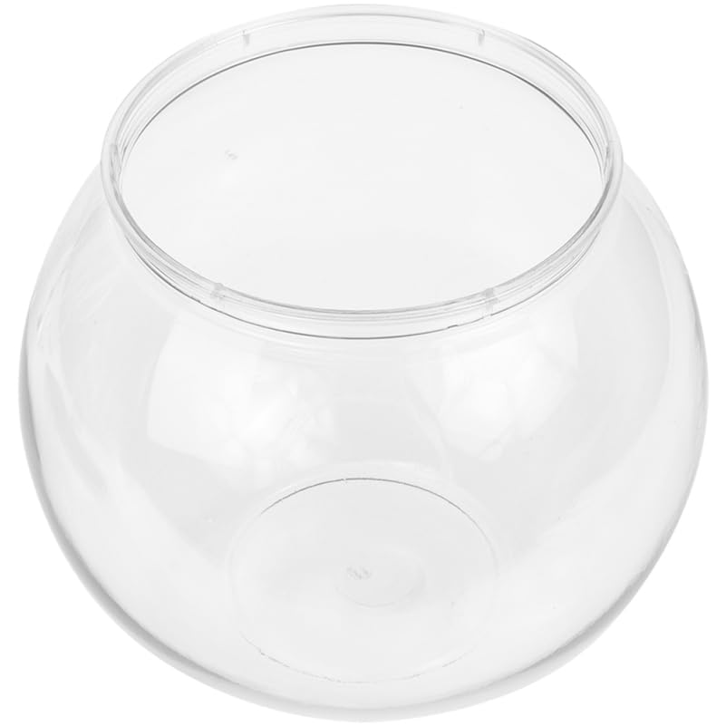 PRETYZOOM 1 Gallon Fish Bowl Clear Plastic Aquarium Tank for Betta Fish Turtle and Small Aquatic Pets Multi-Functional