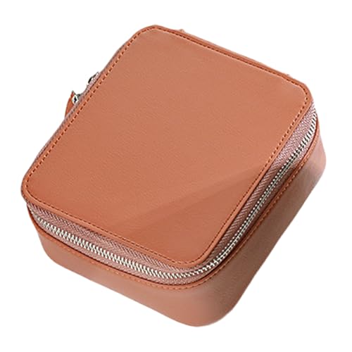 Maletín de joyería portátil para mujeres, práctico estuche de almacenamiento de joyas con múltiples bolsillos para viajes y organización del hogar