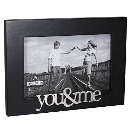 Malden International Designs Expressions You and Me Black Wood Picture Frame, 4x6, Black