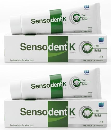 Image of K Toothpaste for Sensitive Teeth - Instant Relief & Long-Lasting Protection, Dentist Recommended, SLS & Paraben Free - 75g x Pack of 2
